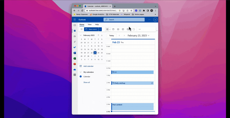 Outlook Calendar and Notion integration using Plus Plus Outlook Calendar and Notion integration using Plus Plus
