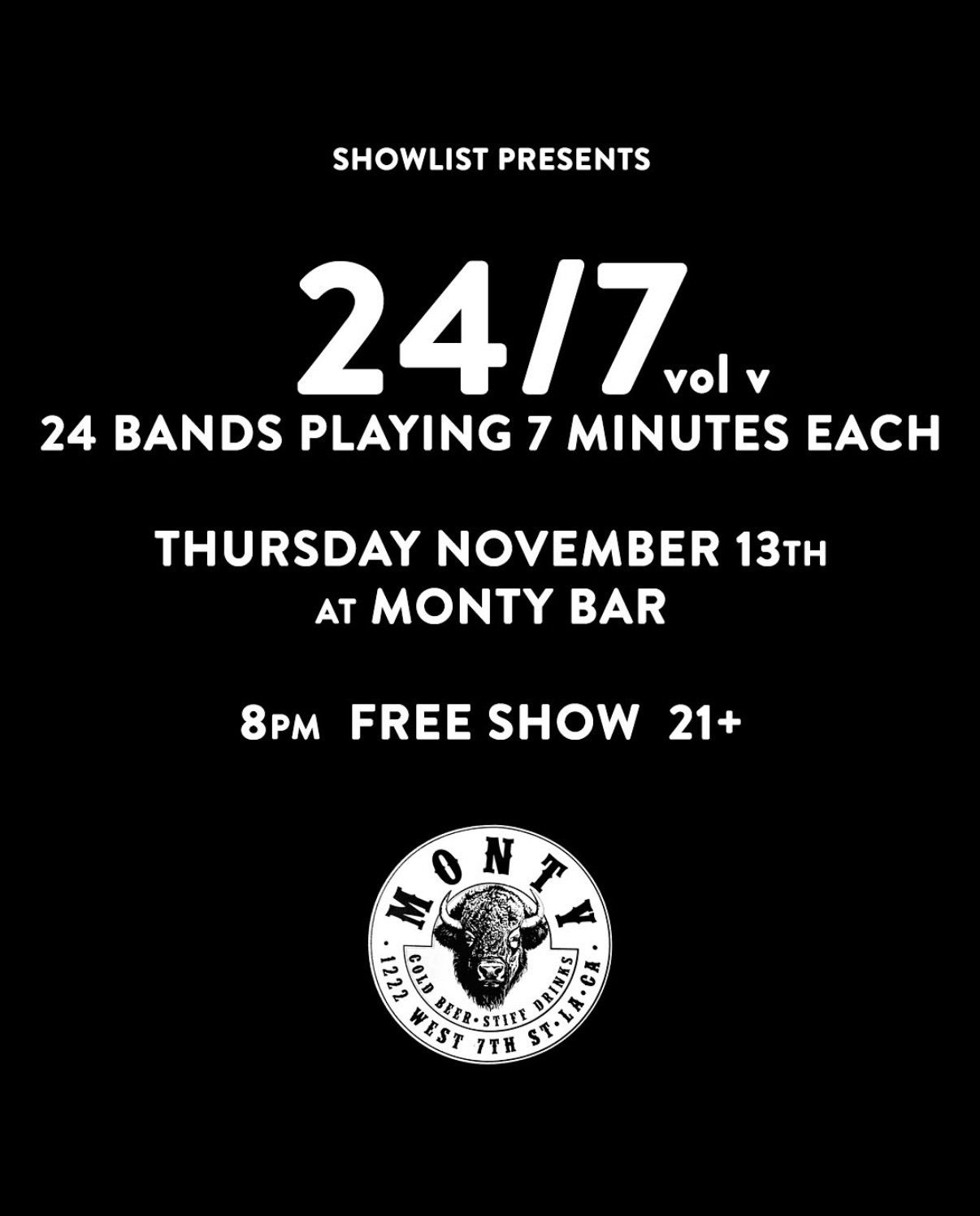 24/7 - 24 Bands Play 7 Minutes Each