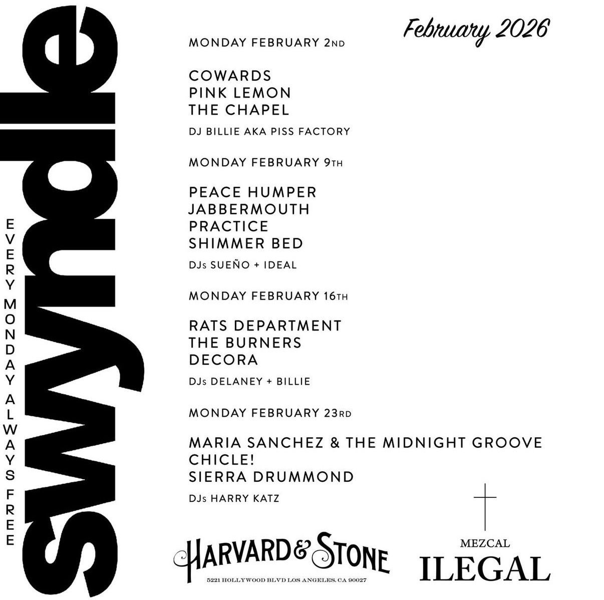 Peace Humper / Jabbermouth / Practice / Shimmer Bed + DJs