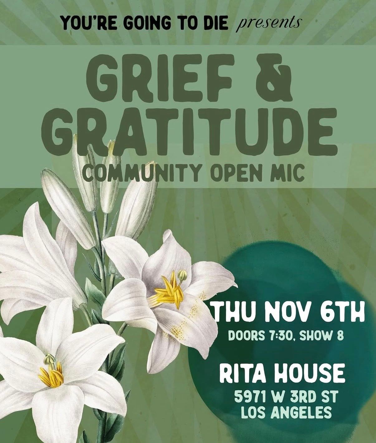 Grief & Gratitude Open Mic 