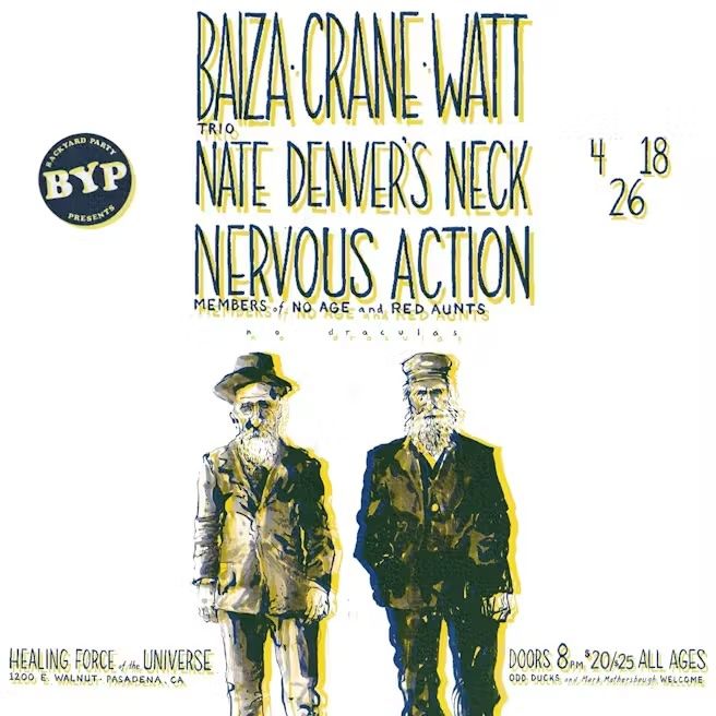 Mike Watt Trio / Nate Denver's Neck / Nervous Action