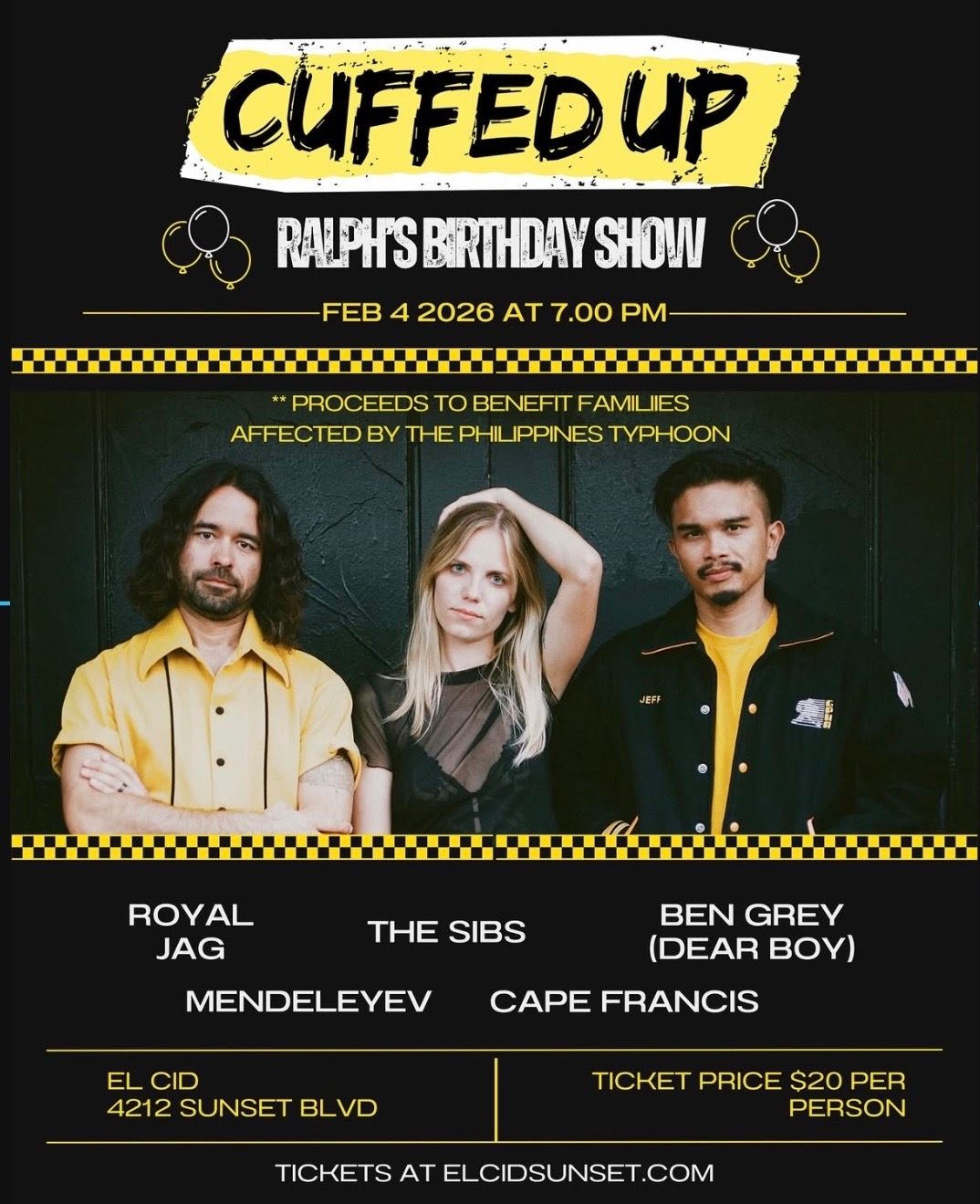Cuffed Up: Ralph’s Birthday + Benefit Show