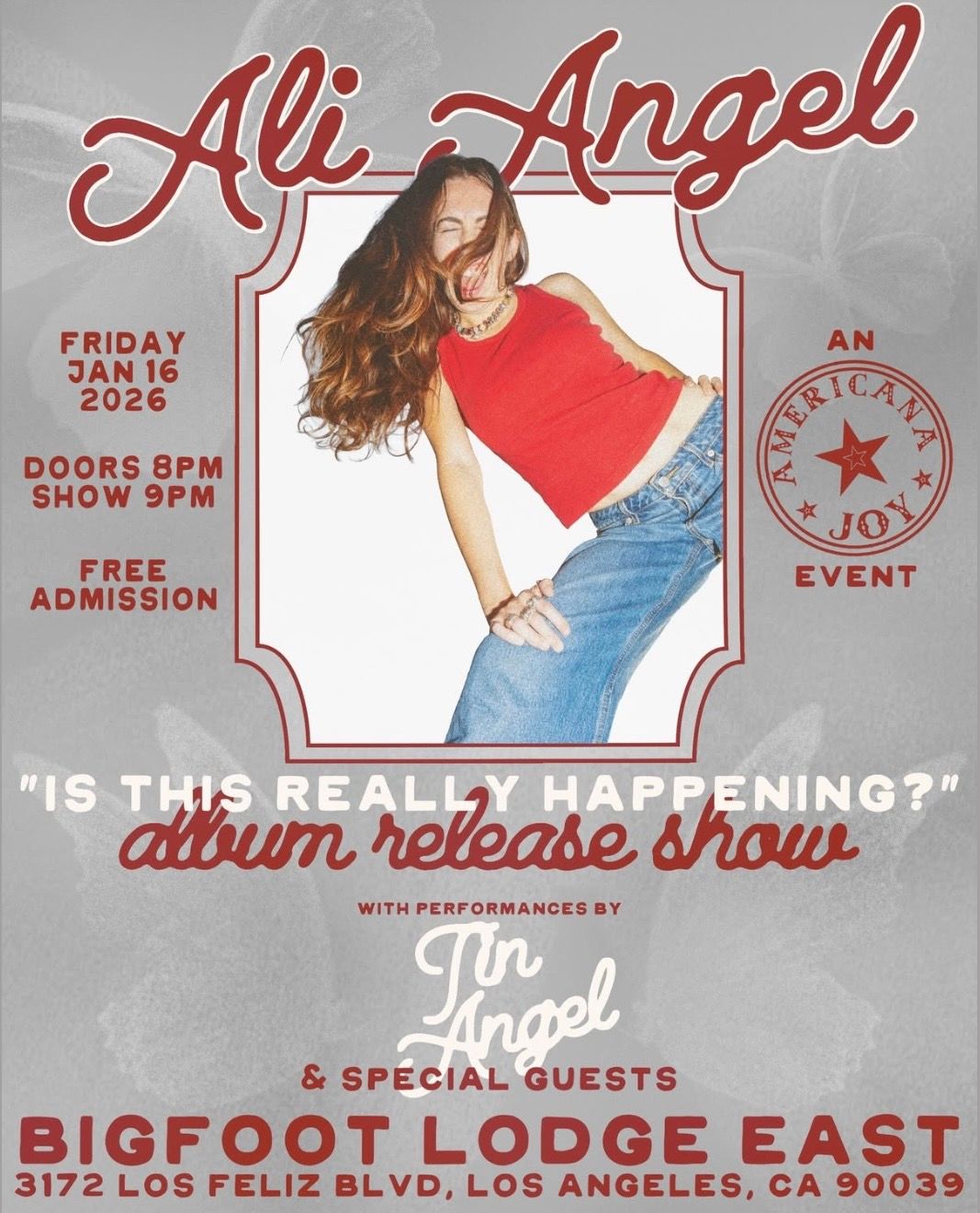 Americana Joy with Ali Angel / Tin Angel / Special Guests