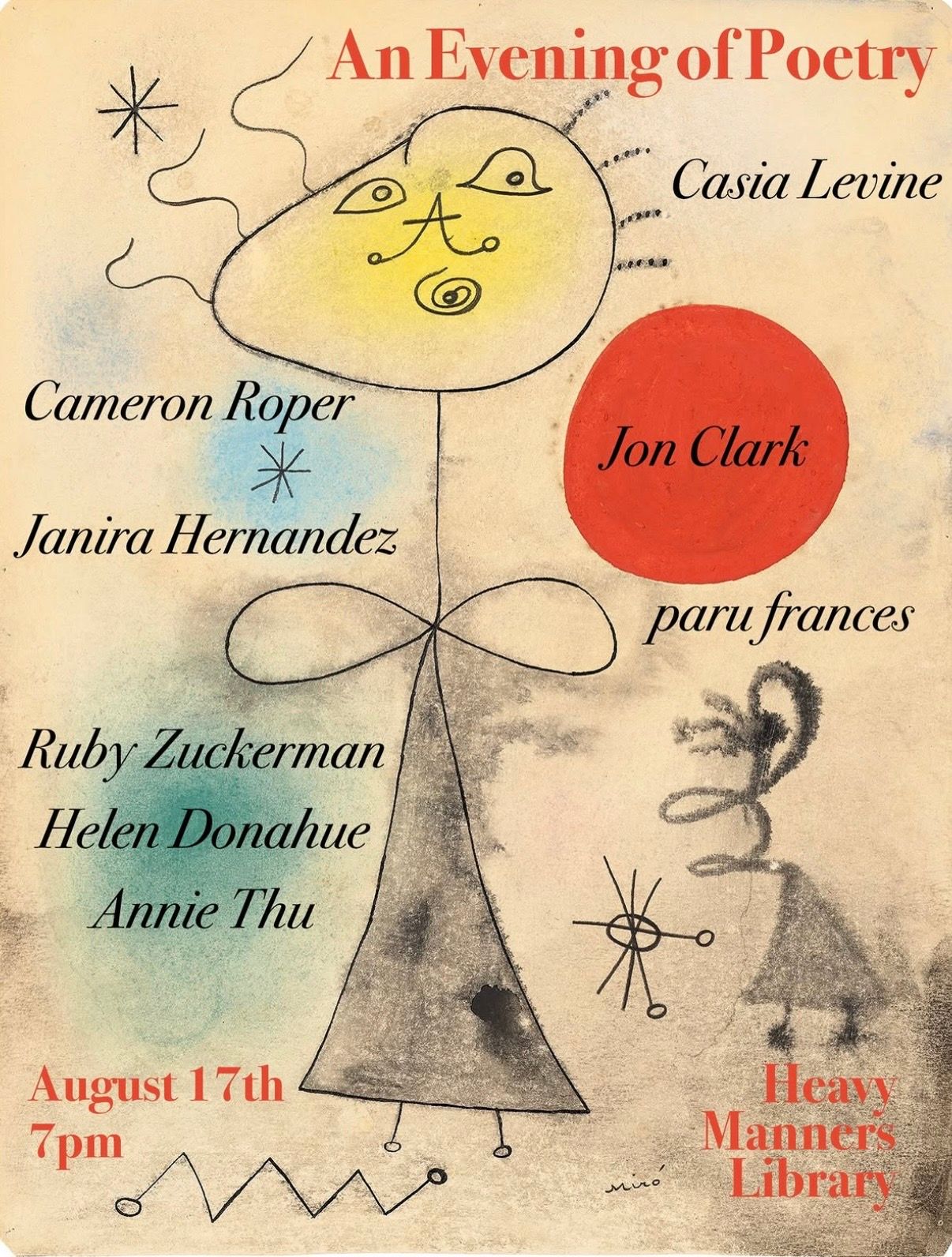 An Evening of Poetry