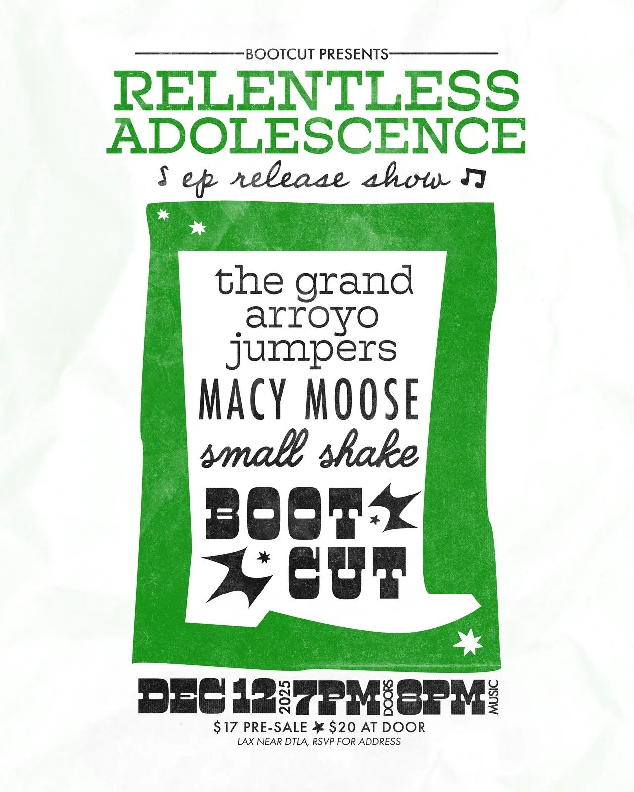 Boot Cut / The Grand Arroyo Jumpers / Macy Moose / Small Shake