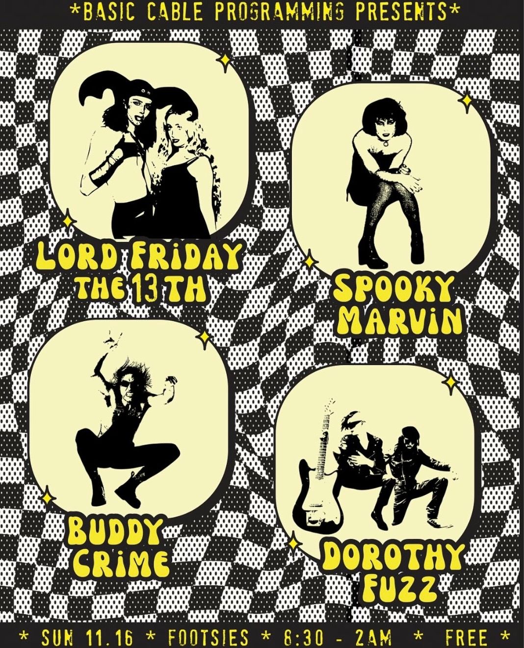 Lord Friday the 13th / Spooky Marvin / Buddy Crime / Dorothy Fuzz