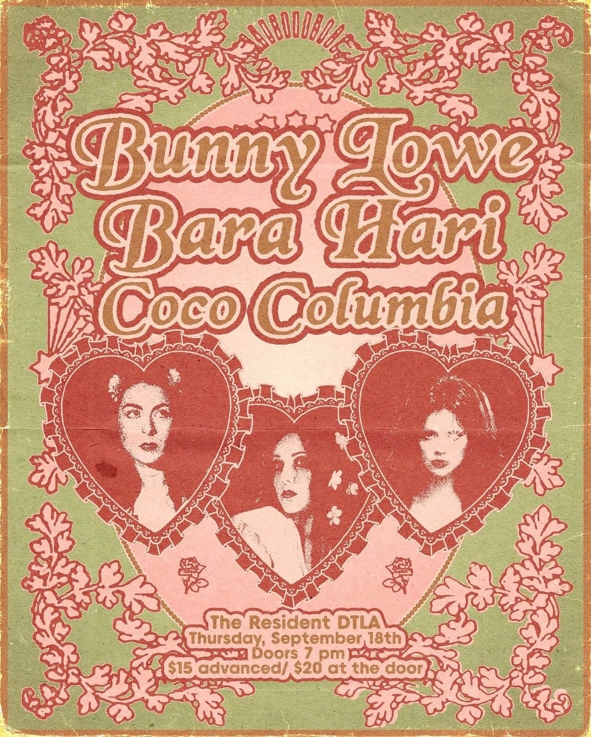 Bunny Lowe / Bara Hari / Coco Columbia 