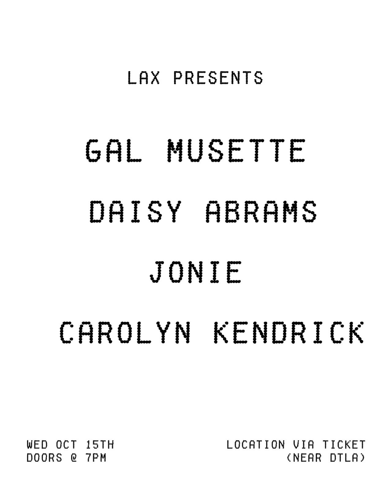 Gal Musette / Daisy Abrams / Jone / Carolyn Kendrick