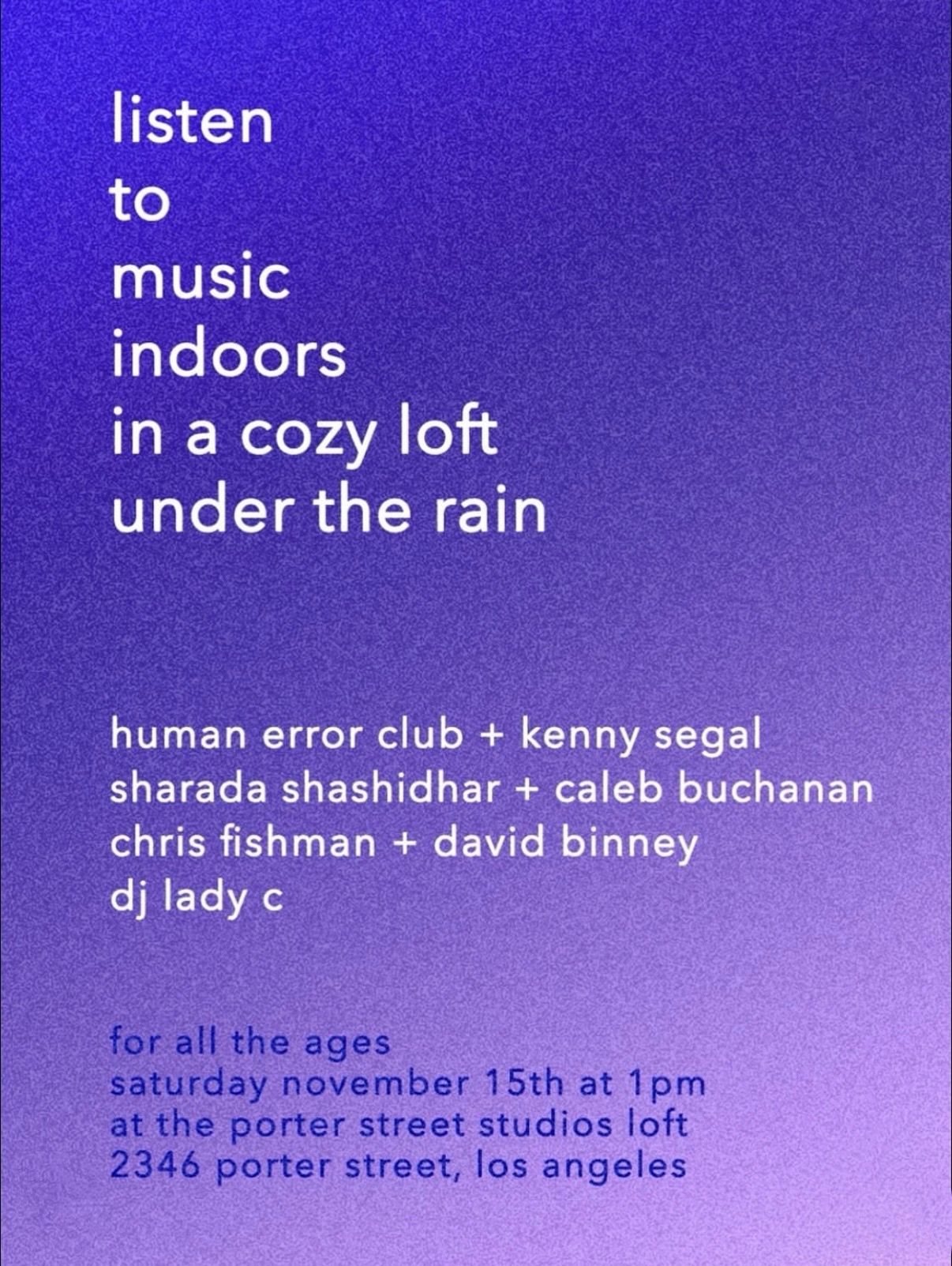 listen to music indoors in a cozy loft under the rain
