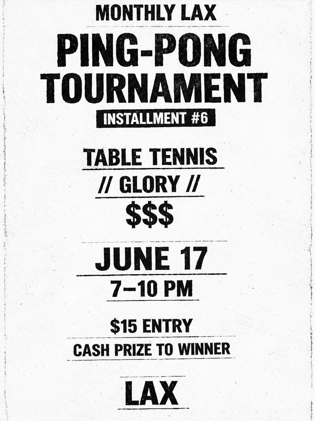 Ping-Pong Tournament No. 6