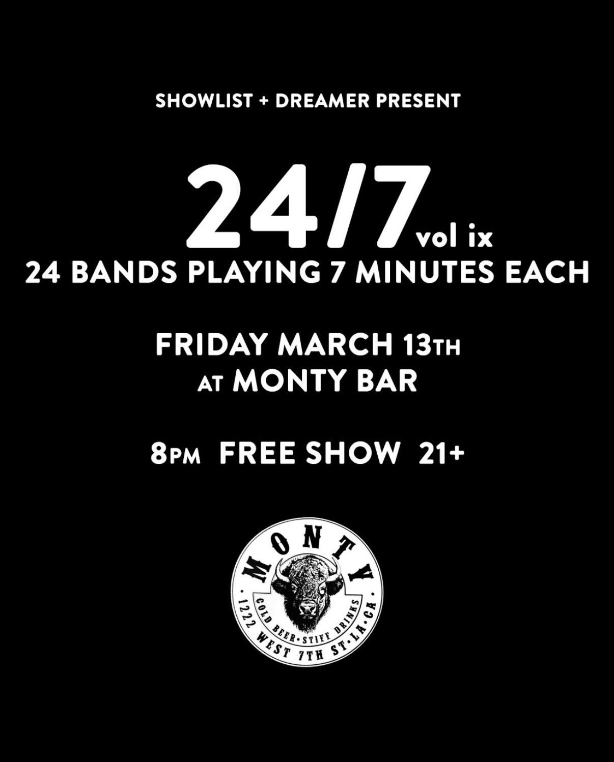 24/7 - 24 Bands Play 7 Minutes Each
