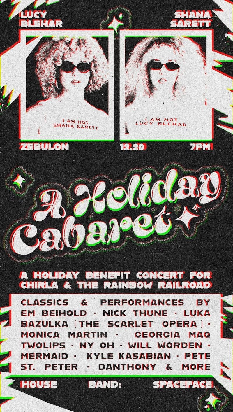 Shana Sarett & Lucy Blehar Present Holiday Cabaret Fundraiser