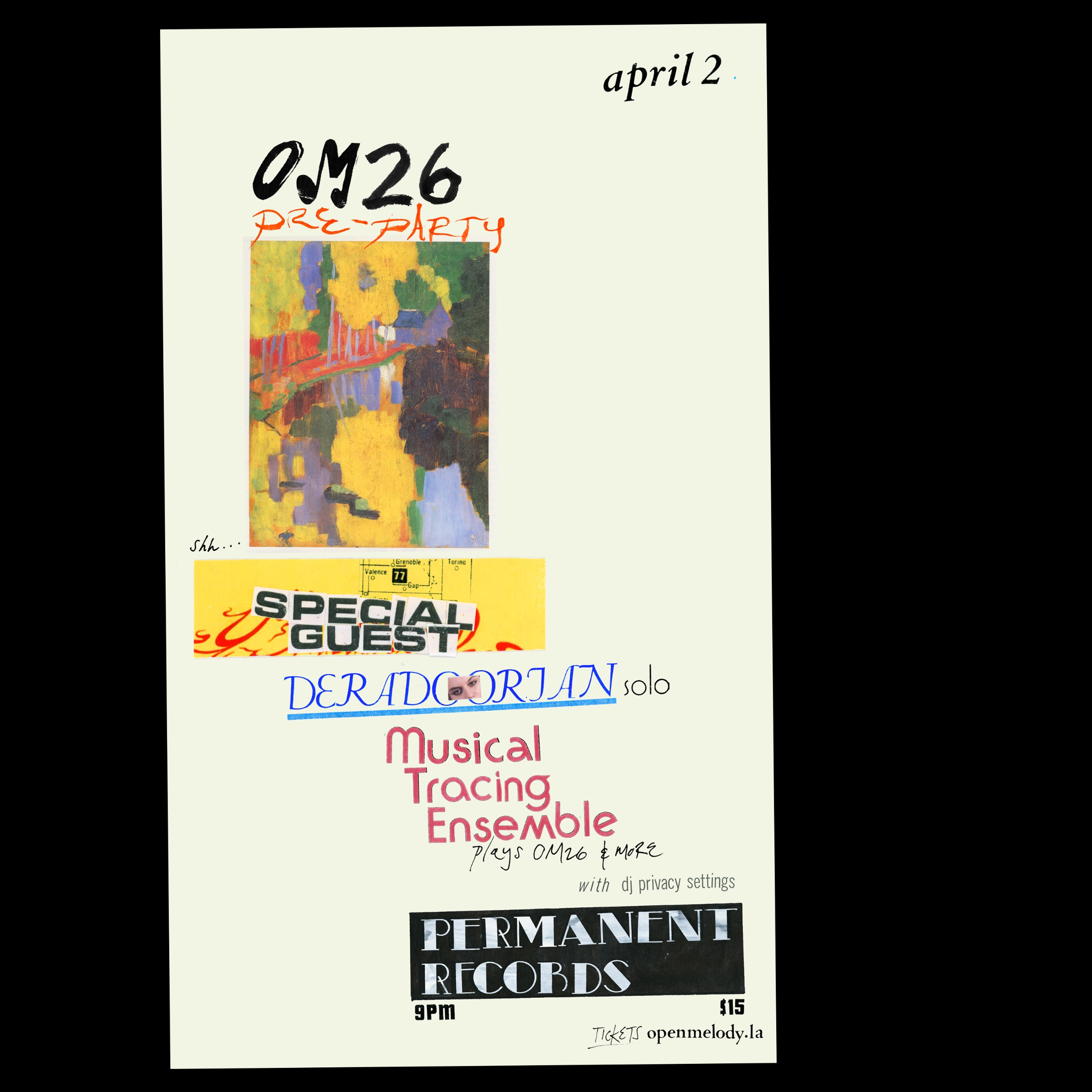 Open Melody 2026 Featuring Depradoorian (solo) / Musical Tracing Ensemble / DJ Privacy Settings