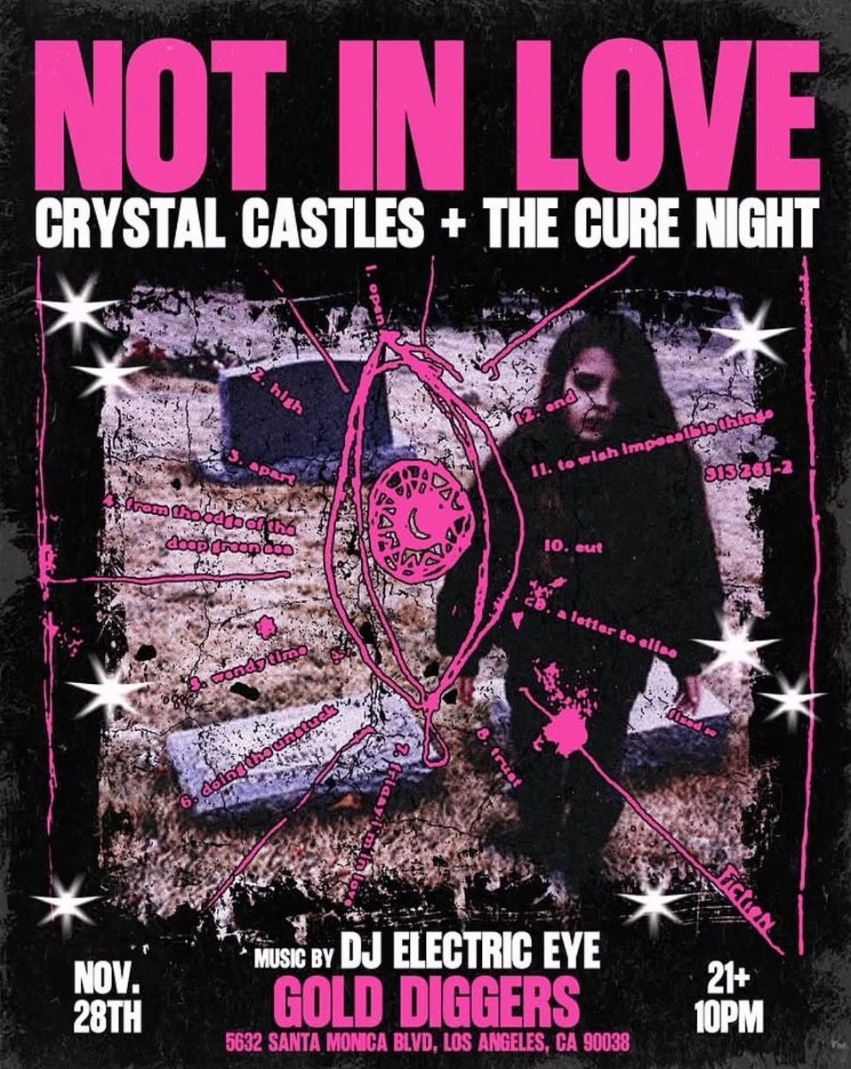 NOT IN LOVE: Crystal Castles & The Cure Night