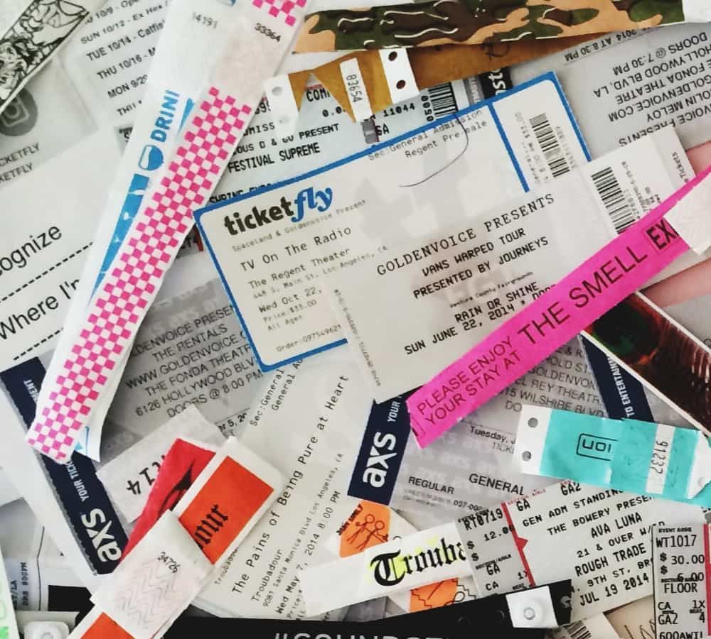 Pile of tickets