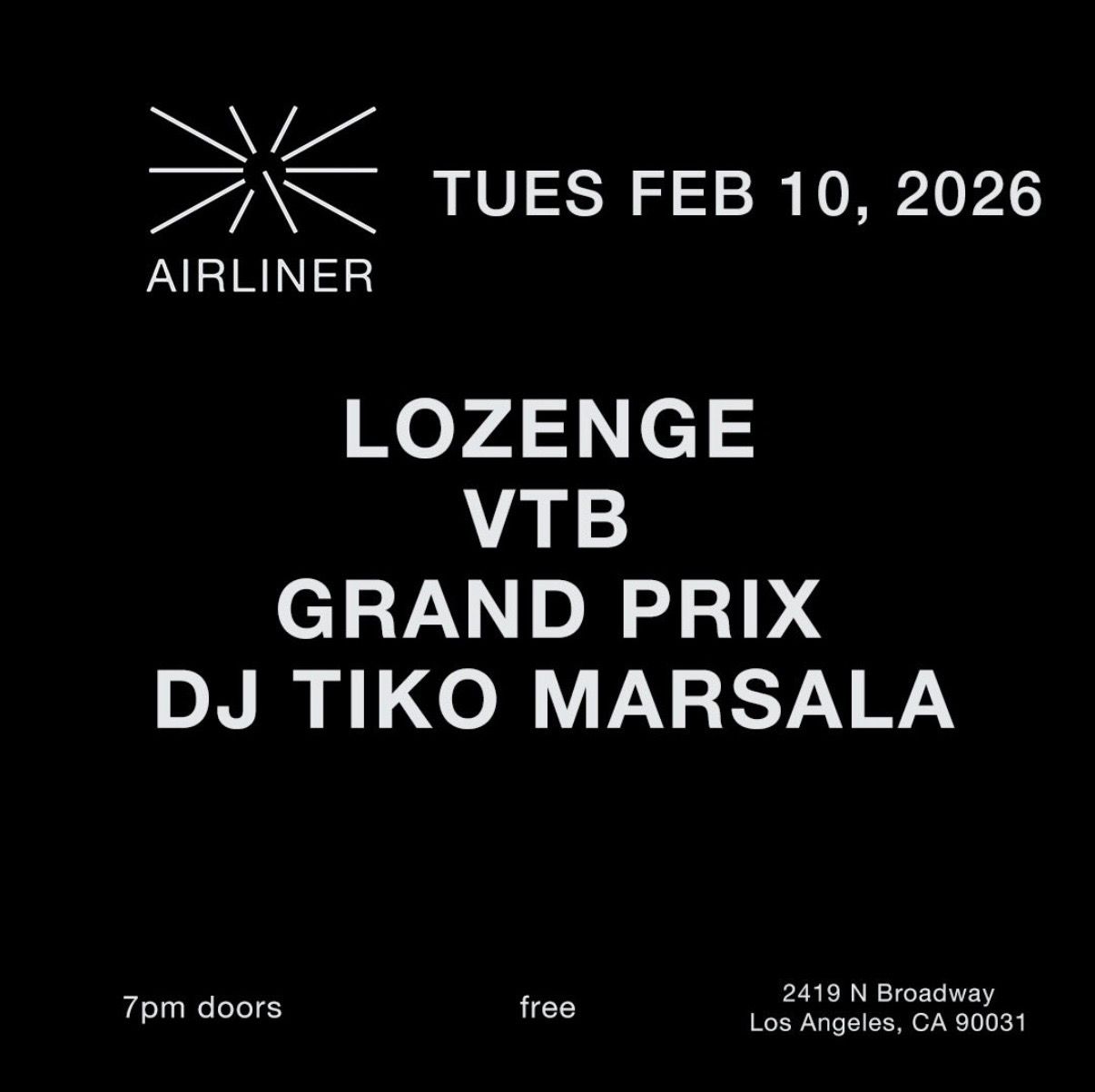 Lozenge / VTB / Grand Prix / DJ Tiko Marsala