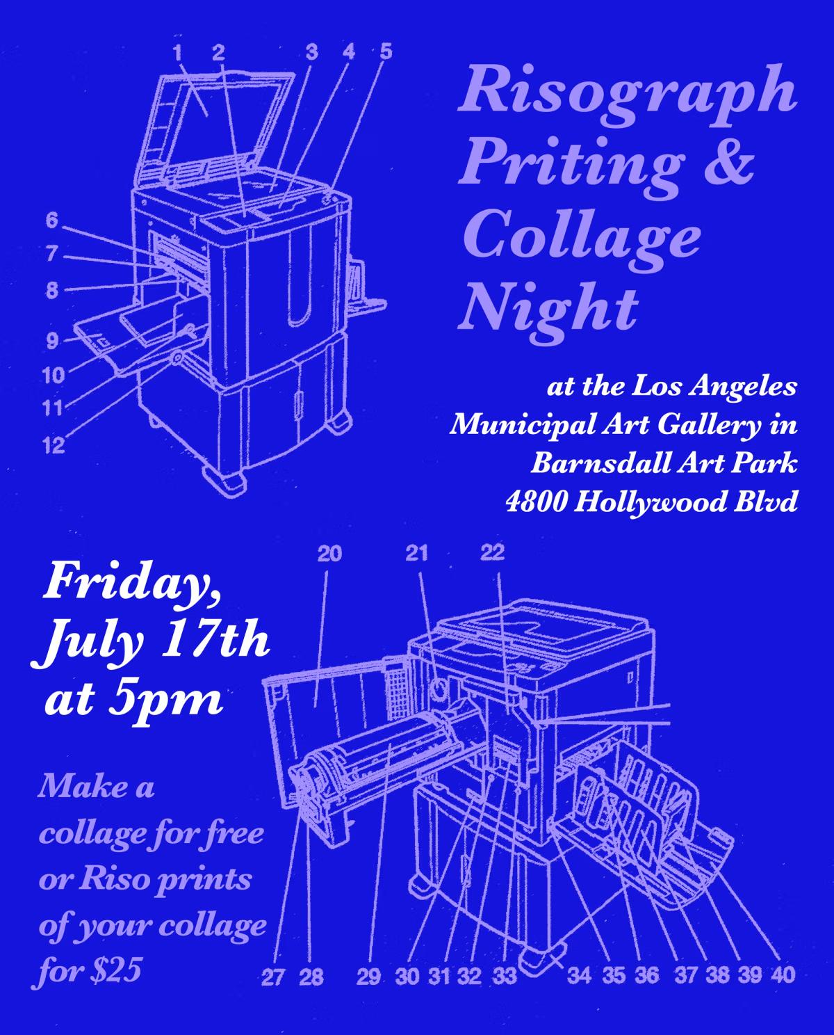 Barnsdall Art Night: Risograph Printing + Collage Session