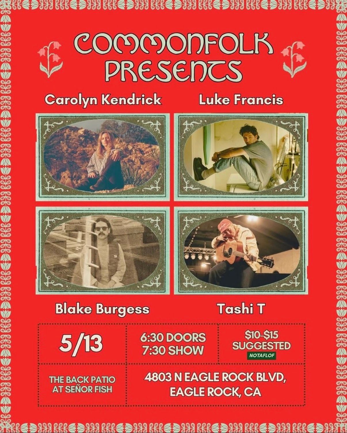 Carolyn Kendrick / Luke Francis / Blake Burgess / Tashi T