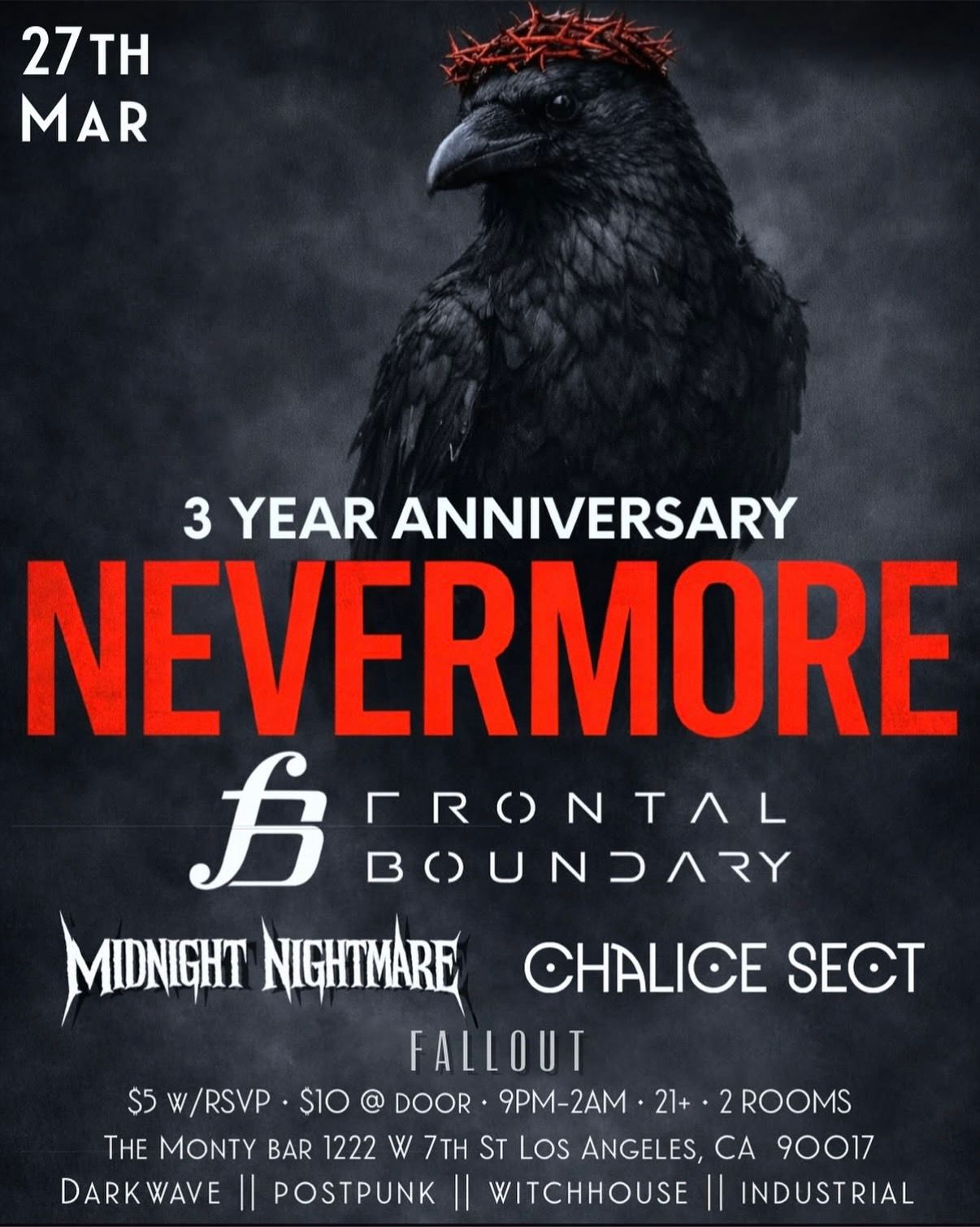 Club Nevermore 3 Year Anniversary