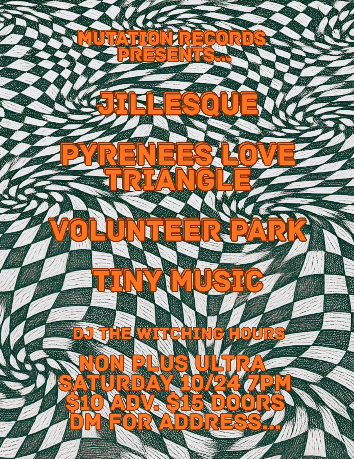 Jillesque / Pyrenees Love Triangle / Volunteer Park / Tiny Music