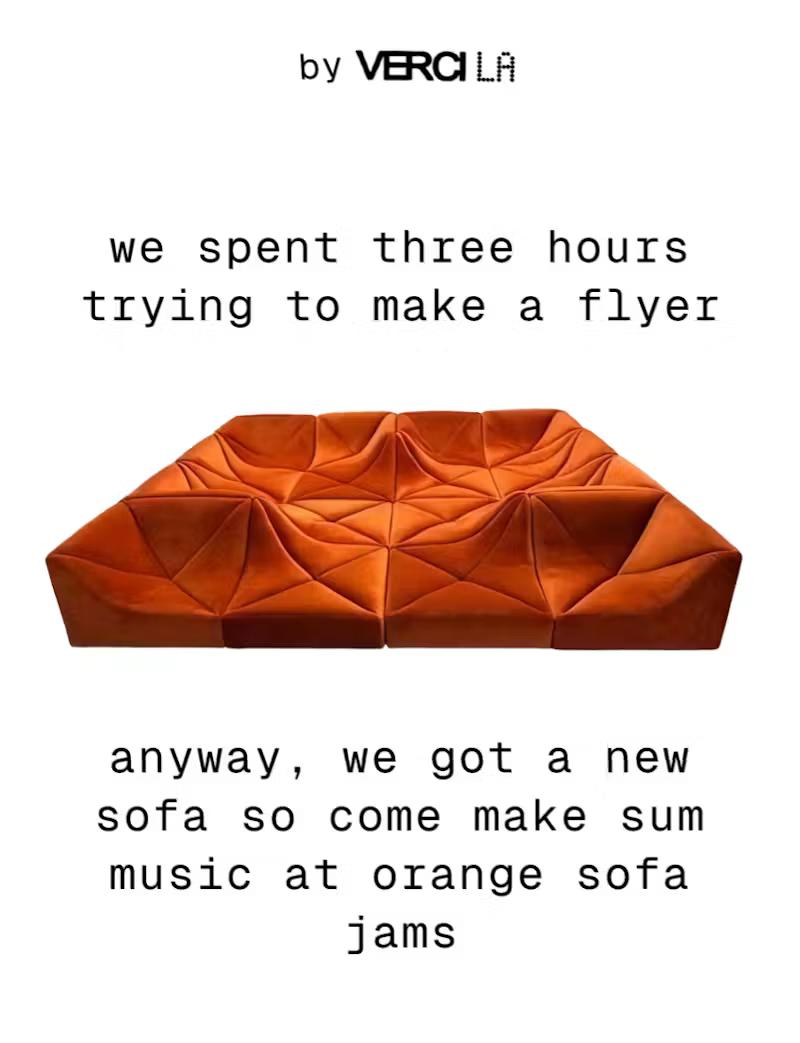 Orange Sofa Jams by Verci