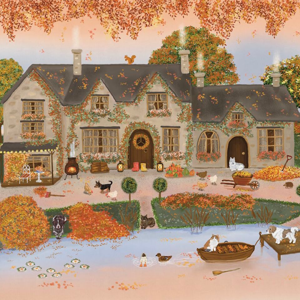 Four seasons Fall painting