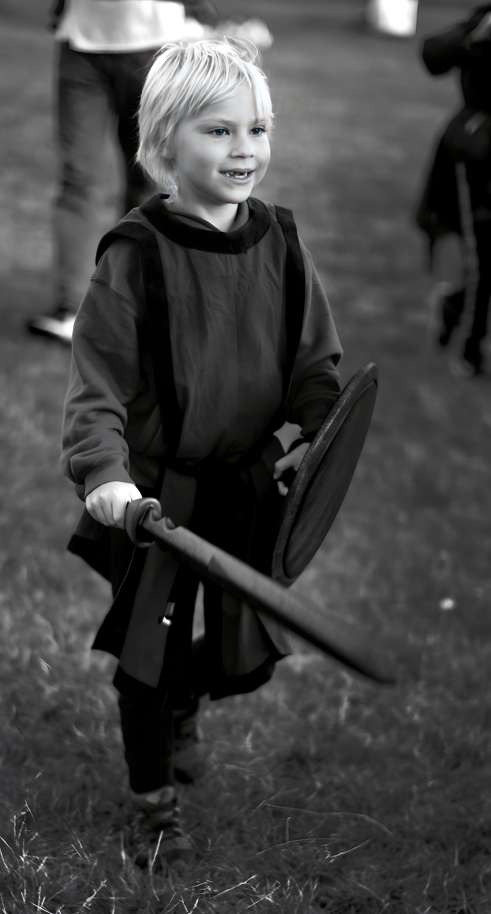 Vikingaspel i svartvitt