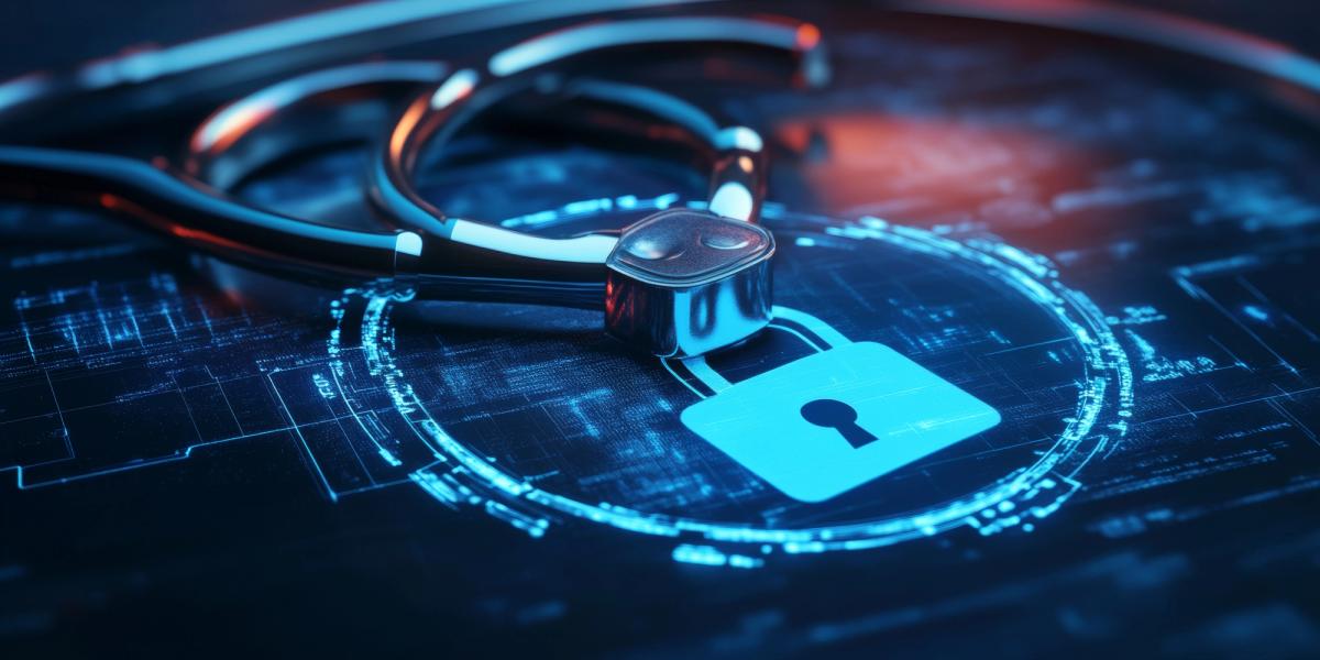 cyber digital security icon logo, hospital security data