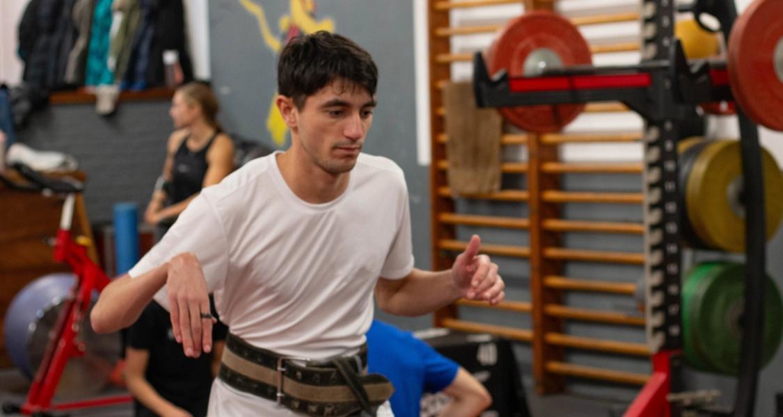 Entrainement de Valentin Bertrand