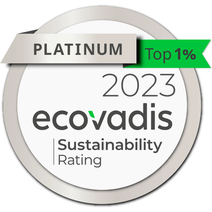 Logo ecovadis platinum 2023