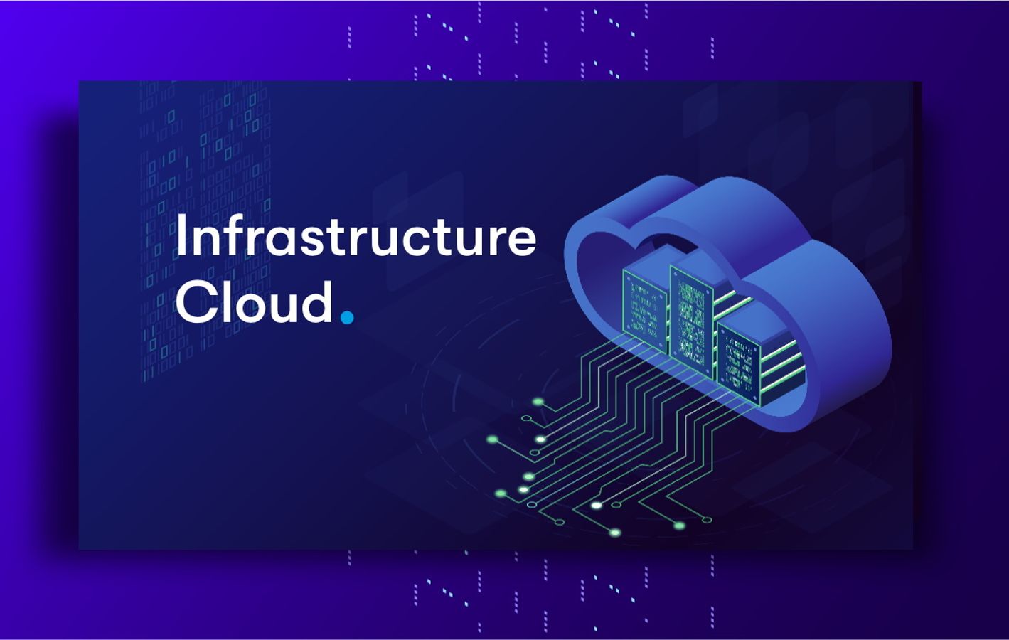 infrastructure numérique cloud avec nuage digital contenant un datacenter