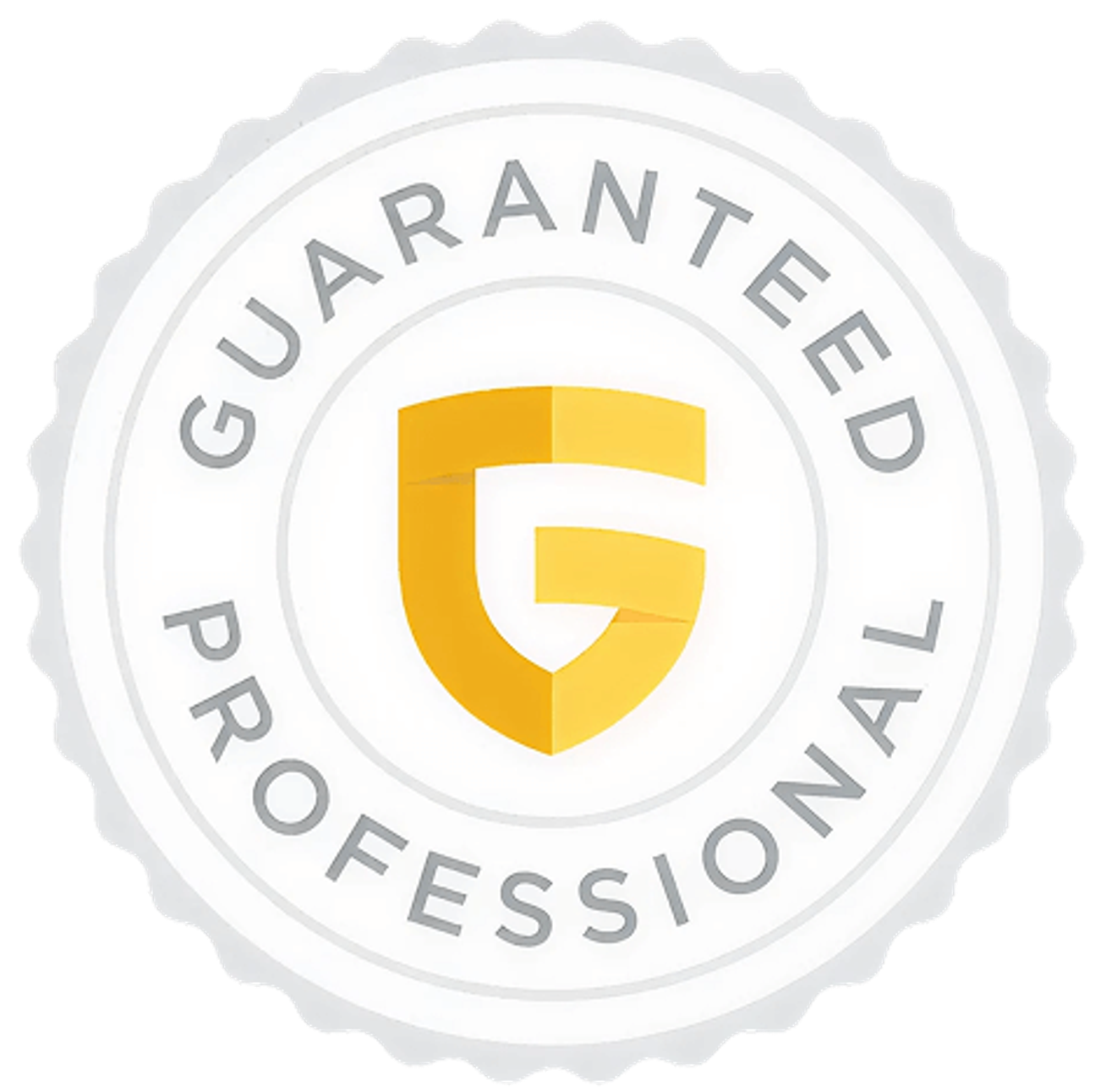 Guarantee seal with gold shield representing certified professional performance marketing service with money-back guarantee