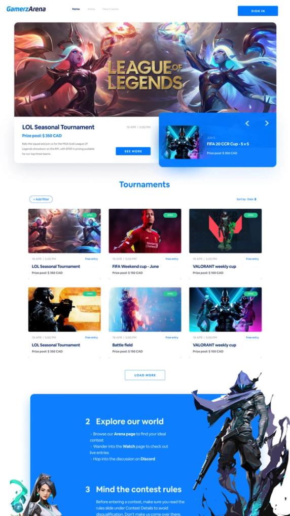 eSports WebApp/ Dashboard
