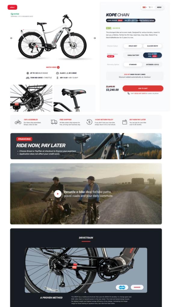 Product Page Website UI