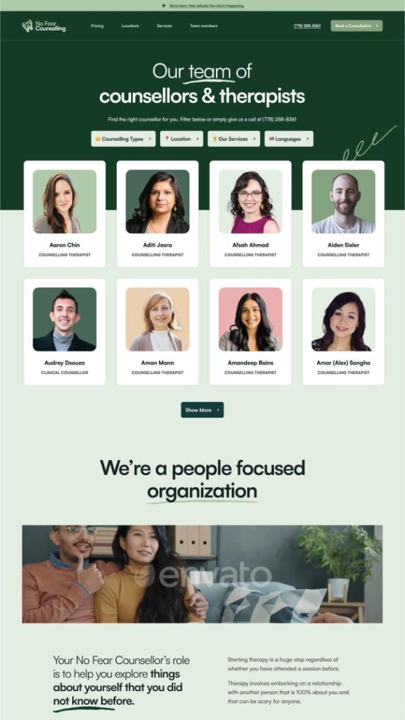 All Counsellors Page