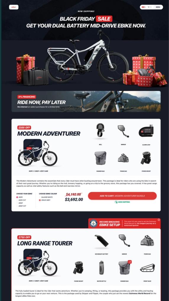 Ecommerce Campaign Landing Page