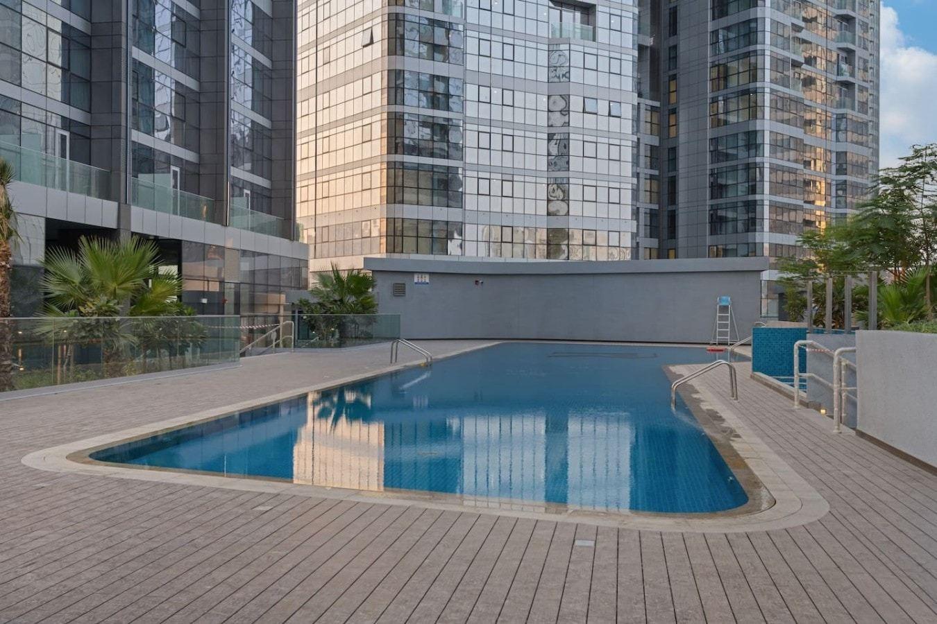 Residents' pool on the podium deck of Radiant Bay
