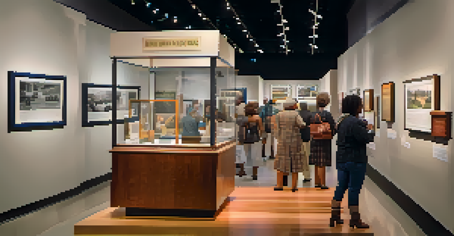 Inside the North Carolina Museum of History, people exploring an interactive exhibit related to the Civil Rights Movement.