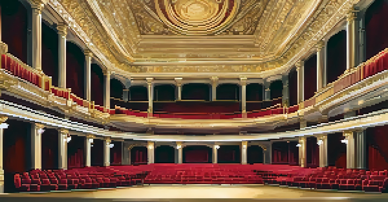 The elegant interior of A.J. Fletcher Opera Theater, featuring plush seating and soft lighting designed for opera performances.