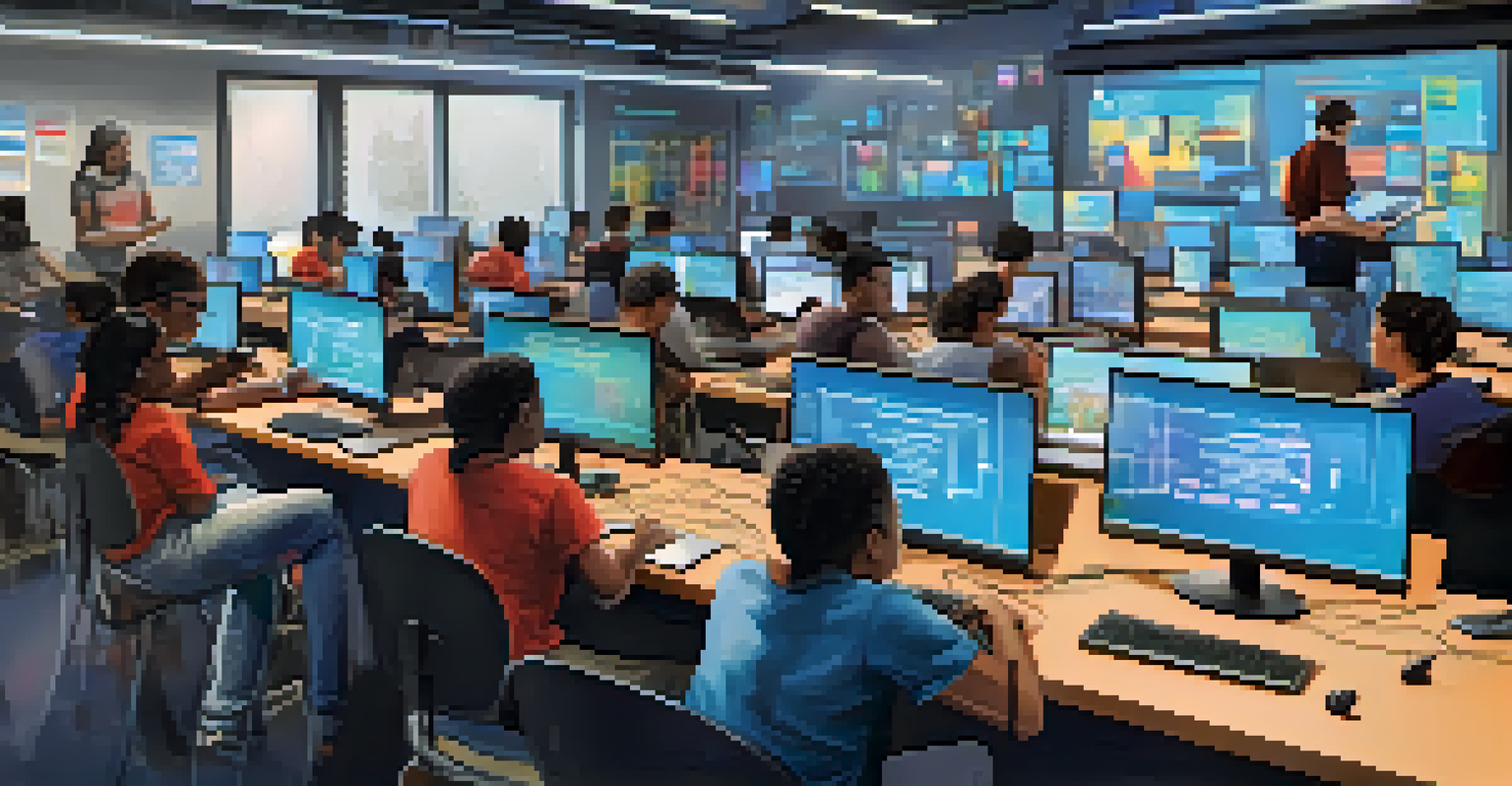 Participants engaged in a coding workshop at a local educational institution in Raleigh.