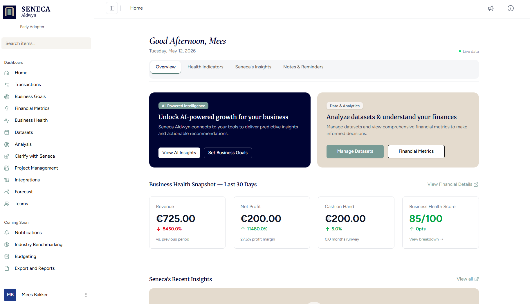 Seneca Aldwyn Launches Commercial Sandbox Beta in Twente