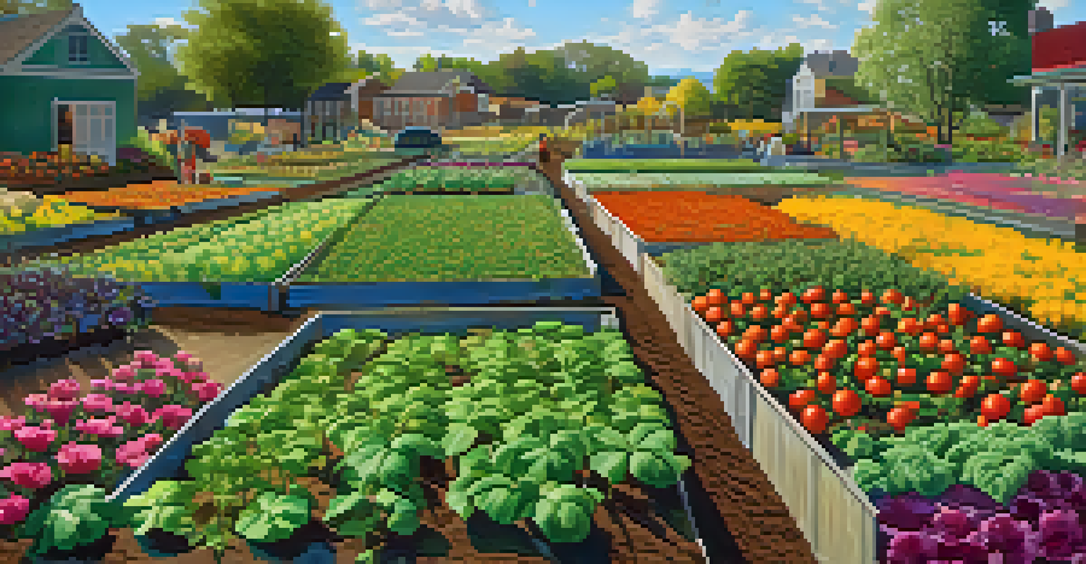 A community garden with plants representing tokens, labeled with terms related to yield farming, illuminated by natural light.