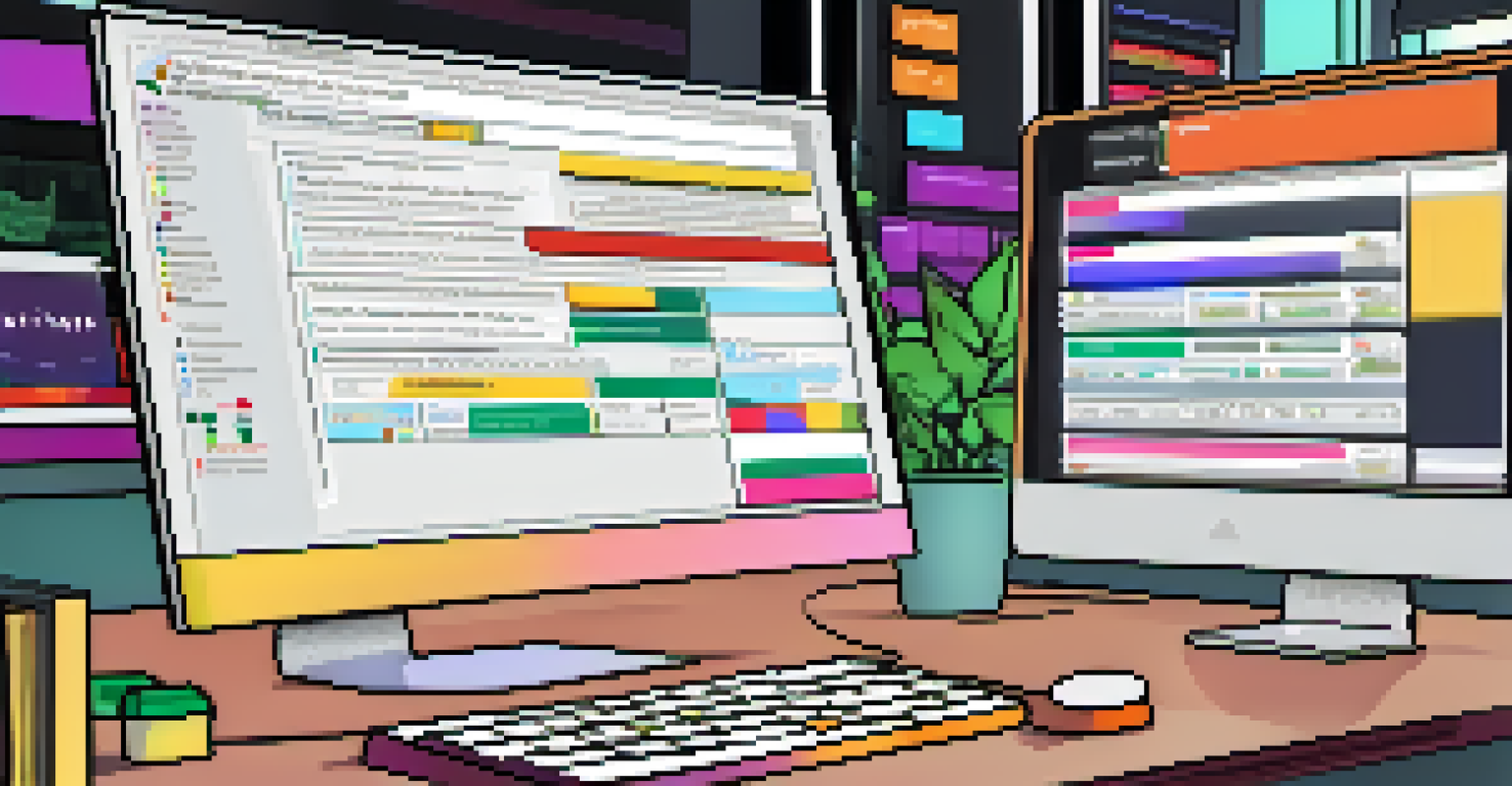 A close-up of a smart contract interface on a computer screen in a modern office, showcasing automated processes.