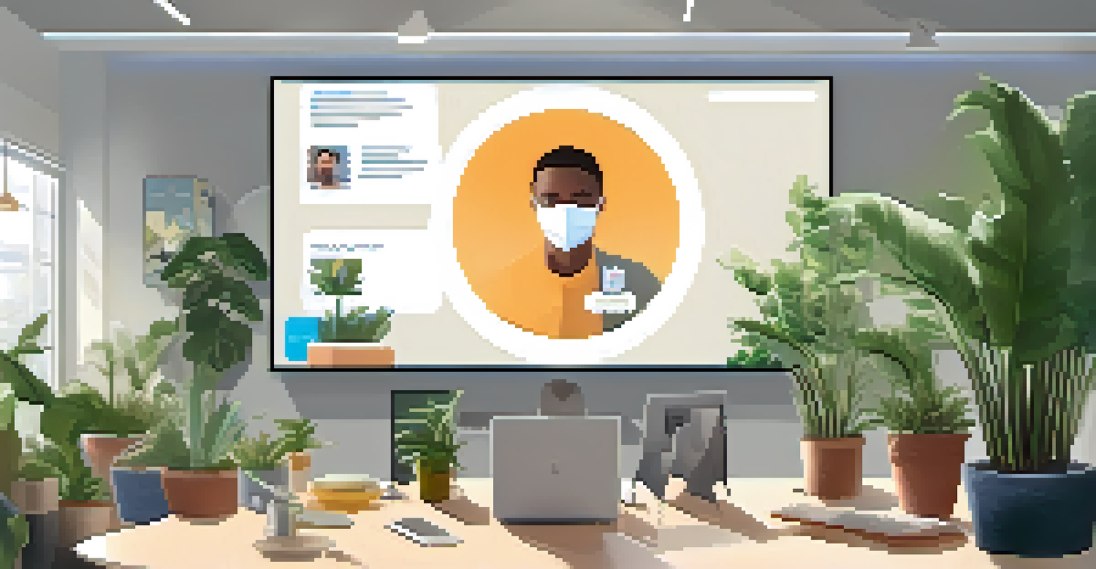 A cozy workspace where a user is managing their digital identity on Ethereum, with a screen showing identity credentials and warm natural light illuminating the room.
