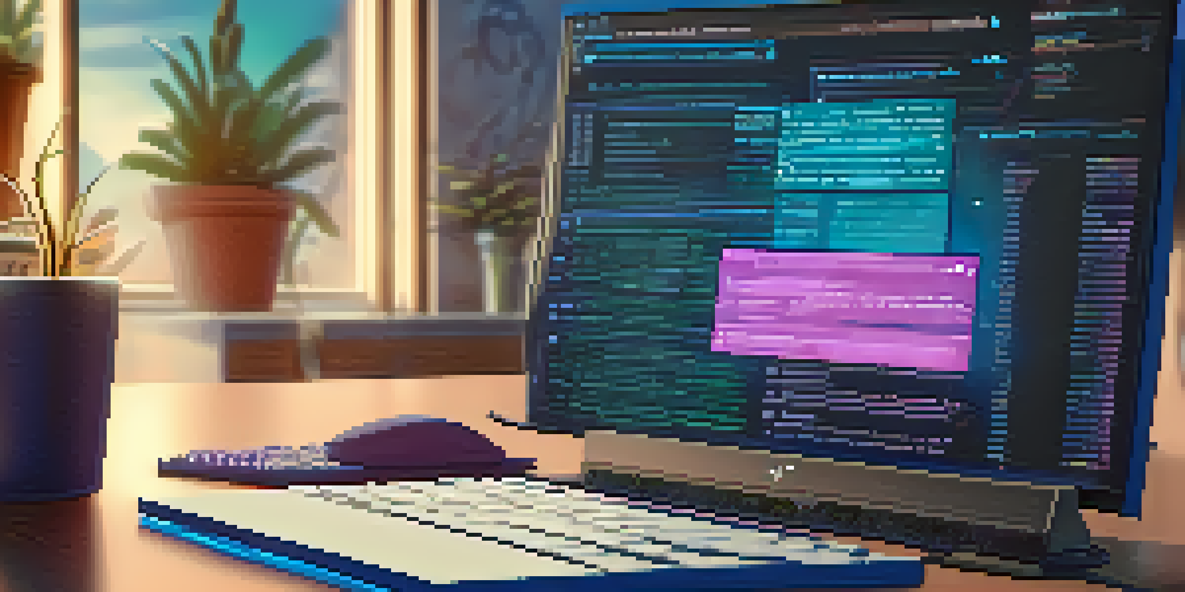 A computer screen showing the Ethereum Name Service interface with names like 'alice.eth', set in a modern office with a person typing thoughtfully.