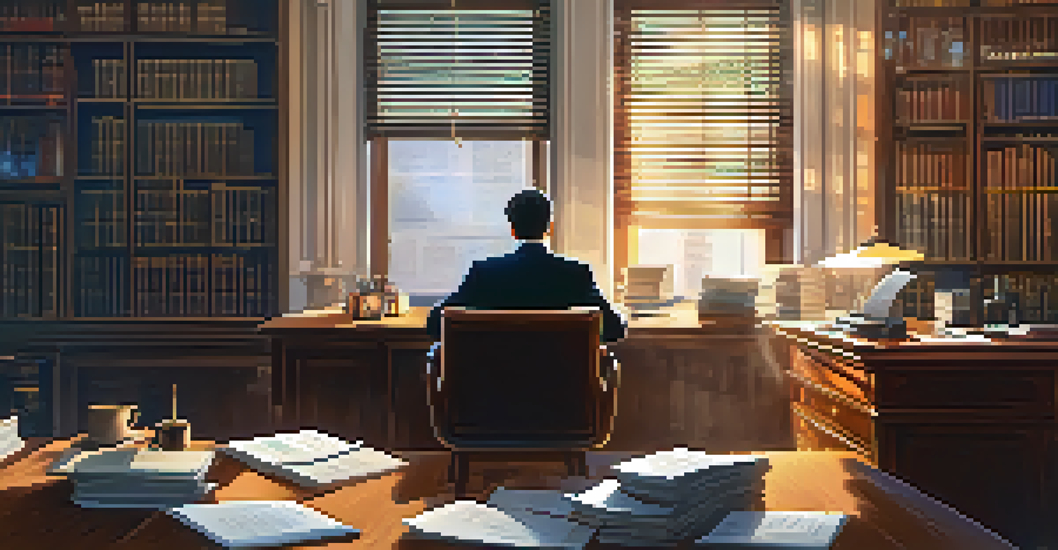 A legal expert analyzing Ethereum token offering documents in a cozy office with sunlight filtering through the window.
