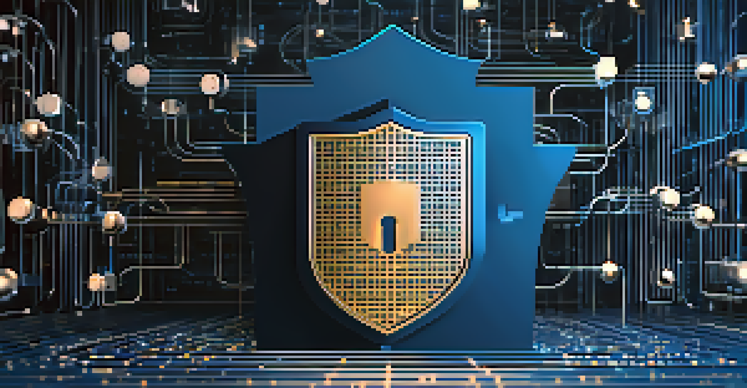 An abstract image of a locked digital vault surrounded by binary code and shield icons, representing data security in traditional and decentralized storage systems.