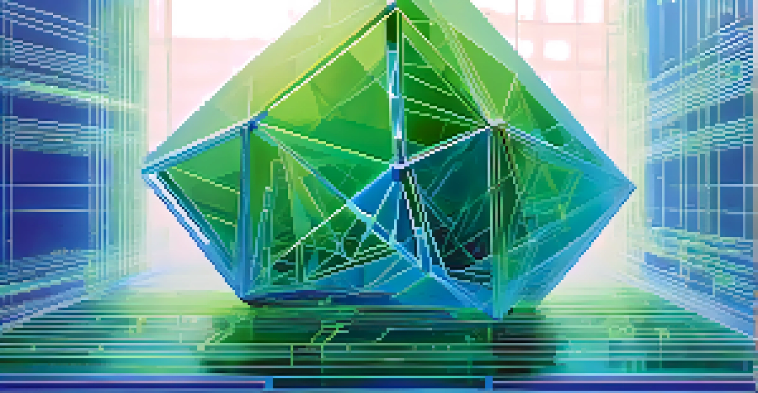 A digital blueprint of the Ethereum network architecture with intricate details and a blue-green gradient background.