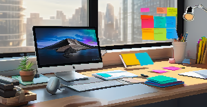 A modern workspace with a laptop showing Ethereum development tools, a notepad, coffee mug, and sticky notes, illuminated by soft natural light.