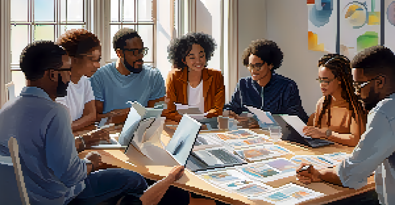 A workshop scene with diverse participants learning about blockchain technology and digital identities.